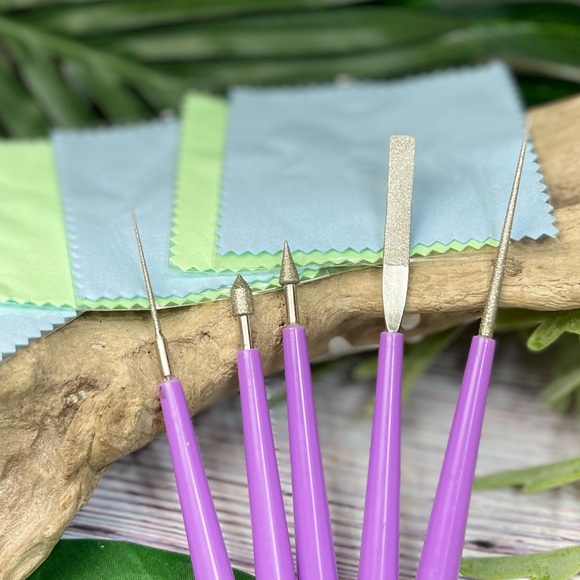 25pc DIAMOND TIPPED BEAD REAMERS & POLISHING CLOTHS JEWELRY MAKING BUNDLE LOT - Picture 14 of 16